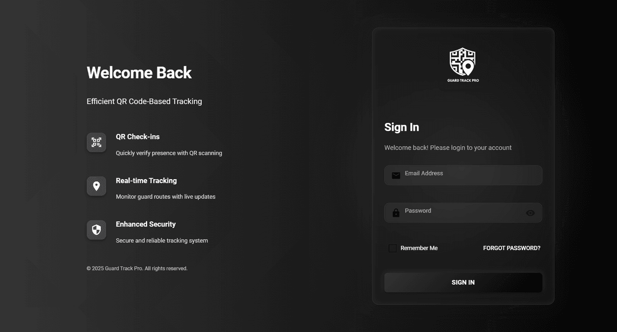 Guard Track Pro performance analytics dashboard showing patrol completion rates